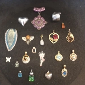 Joblot Bundle Of Pendants Mixed Lot Costume Jewellery - Picture 1 of 9