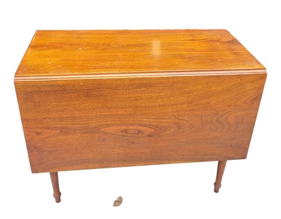 ANTIQUE SHERATON PERIOD WALNUT GATELEG TABLE WITH DRAWER - Image 1 of 4