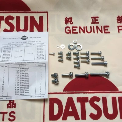 Kit de tornillos de reparación de carburador DATSUN 1200 Ute Late 8910 (para NISSAN C120 C22 B122) Foto 1 de 4
