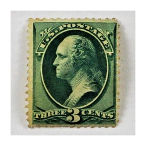 US Stamp, Scott #184, 3 Cent Washington, MH, Small Thin - Picture 1 of 3