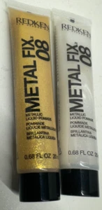 Lot of 2 Redken Metal Fix 08 Metallic Liquid Pomade .68 oz X2 Silver Gold NEW - Picture 1 of 4