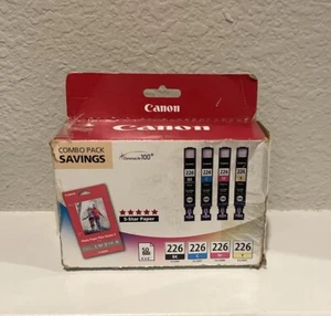 Cartuccia stampante Canon 226 nero ciano magenta giallo confezione da 4 e 50 carte per stampante - Foto 1 di 1