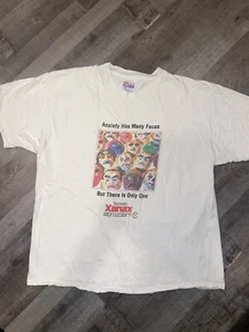 Vintage Xanax Anxiety Has Many Faces Promo T-Shirt Hanes Beefy T Rare XL (C116) - Picture 1 of 9