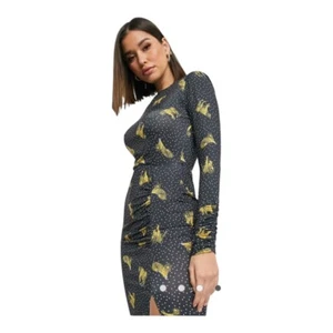 Never Fully Dressed Black Tiger Print Harlowe Maxi Dress UK Size 12 US 8 - Picture 1 of 10