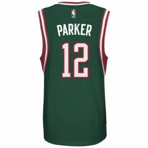 Camiseta deportiva swingman para hombre Jabari Parker Milwaukee Bucks Adidas Climacool Green Away - Imagen 1 de 7