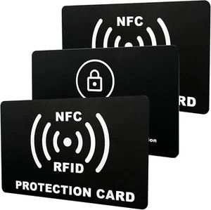 3 Pièces Protection RFID/NFC pour Carte Bancaire Portefeuille et Passeport - Imagen 1 de 3