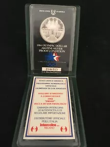 1984 "S" U. S. A. Genuine OLYMPIC SILVER DOLLAR PROOF SILVER - Picture 1 of 5