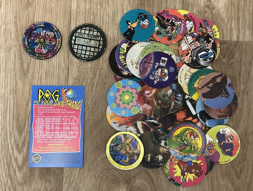 POG bundle x50 +2 Slammers Mix Series 1,2, World Tour WPF Rules Tazo Retro Gift  - Image 1 of 4