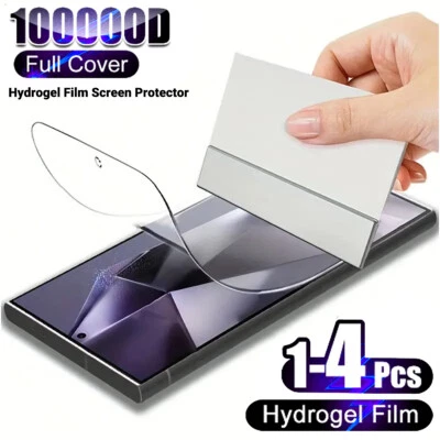 JKOOTECK 1-4 Pcs Hydrogel Screen Protector for Samsung Galaxy S25 S24 Ultra S23 S22 S21