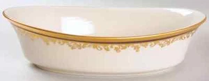 Lenox Eclipse Oval Vegetable Bowl Black Band with Gold Swirls  - Picture 1 of 4