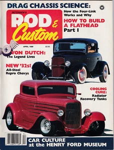 ROD & Custom April 1989-Von Dutch-Build a Flathead Part 1-Mad Mallard Stomp - Picture 1 of 2