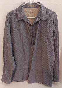 Haggar Generations Men's Button Down Blue Plaid Shirt - Size XL  FREE SHIPPING - Picture 1 of 3