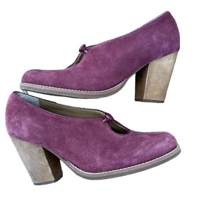 Bomba Latigo Flame en Cuero Gamuza Poda Detalle Botón y Ojo de Cerradura Talla 8.5 Foto 1 de 4