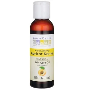 Aura Cacia Natural Skin Care Oil Rejuvenating Apricot Kernel 4 fl oz Pack of 2 - Picture 1 of 4
