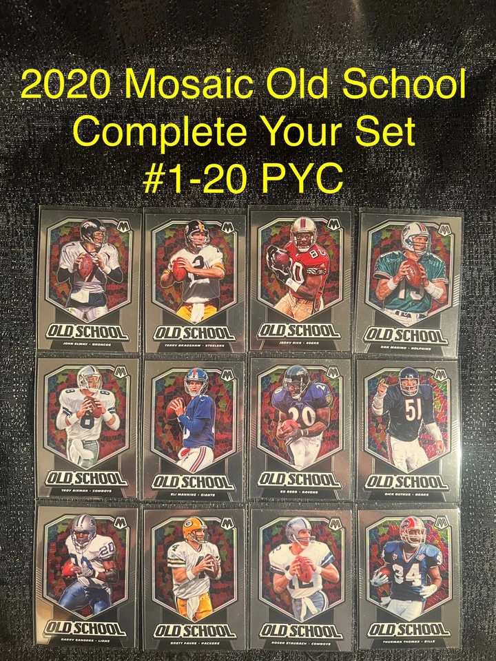 2020 Panini Mosaic OLD SCHOOL Insert Card You Pick Complete Your Set #1-20 PYC - Image 1 of 1