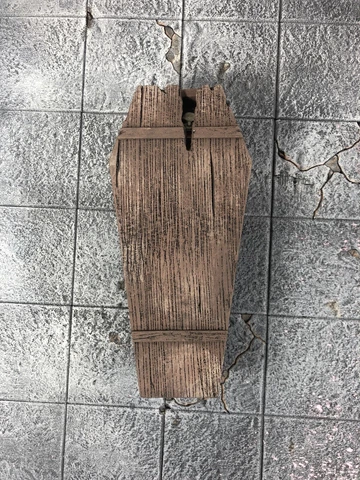 1:12 Scale Broken Wooden Coffin Prop Nosferatu Diorama Action Figure Photography Cover