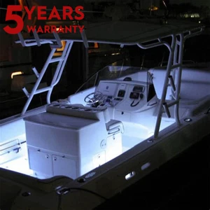 Waterproof LED Marine Boat Yacht Deck Bow Pontoon Navigation Light White 16.4ft - Picture 1 of 17