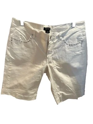 White House 黑色市场白色黑色牛仔短裤 12 码全新!! — 第 1/3 张图片