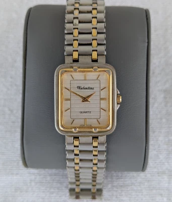 Vintage Valentino Gold-Tone Womens Tank Watch 300-Y121, CV1114 Quartz Japan Mvmt - Image 1 of 4