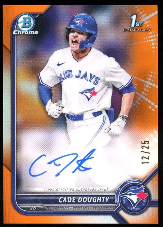 2022 Bowman Chrome Draft CADE DOUGHTY AUTO Orange Refractor 12/25 SSP🔥🔥🔥 - Image 1 of 2