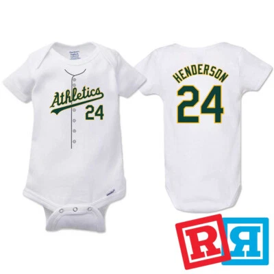 Oakland Athletics Rickey Henderson Baseball Gerber Baby Onesie® Cotton Bodysuit - Image 1 of 4