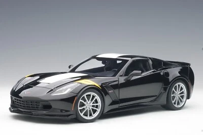 1:18 AUTOart CHEVROLET CORVETTE C7 GRAND SPORT BLACK/WHITE 71273 - Image 1 of 4