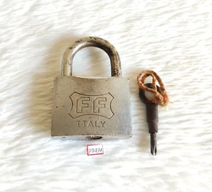 Candado de hierro vintage FF TOPPADLOCK con llave original accesorios de seguridad ITALIA PD271 - Imagen 1 de 6