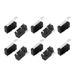 10Pcs AC250/125V 5A 3P Momentaner 22mm Micro Endschalter Lever Schwarz KW12-6 - Bild 1 von 3