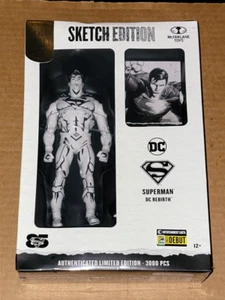 Mcfarlane Superman Rebirth Sketch Edition Gold Label EE Exclusive SDCC 2023 - Foto 1 di 5