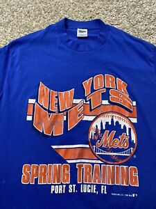Vtg New York Mets Spring Training Paper Thin Distressed T Shirt 80s 90s Baseball