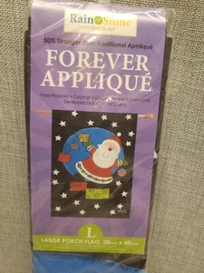 Rain or Shine Forever Applique' LARGE Garden Flag Santa Christmas 28"×40"  - Picture 1 of 2