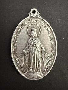 Antike religiöse Medaillen JUNGFRAU MARIA "ALUMINIUM" s - Bild 1 von 2