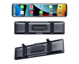 Espejo retrovisor Dash Cam cámaras 3 canales grabadora de conducción Carplay Android DVR automático - Imagen 1 de 11