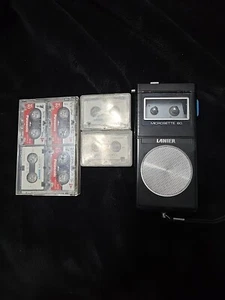 Lanier Microcassette 60 Recorder & Player Model MS-60 NOT WORKING & Cassettes - Picture 1 of 9