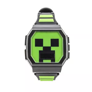 Minecraft Digital Watch with Silicone Band Green - Picture 1 of 2