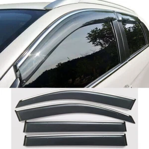 Viseras de ventana protector solar contra lluvia deflector con borde cromado para Mitsubishi ASX 2011-19 - Imagen 1 de 3
