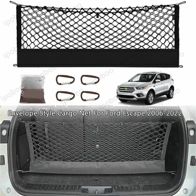 Trunk Cargo Net For Ford Escape 2006-2022 Mesh Storage Luggage Net w/Metal Hooks - Image 1 of 4
