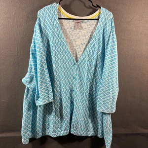 cardigan donna catherines cotone 5x blu carriera elasticizzato bottone leggero - Foto 1 di 5