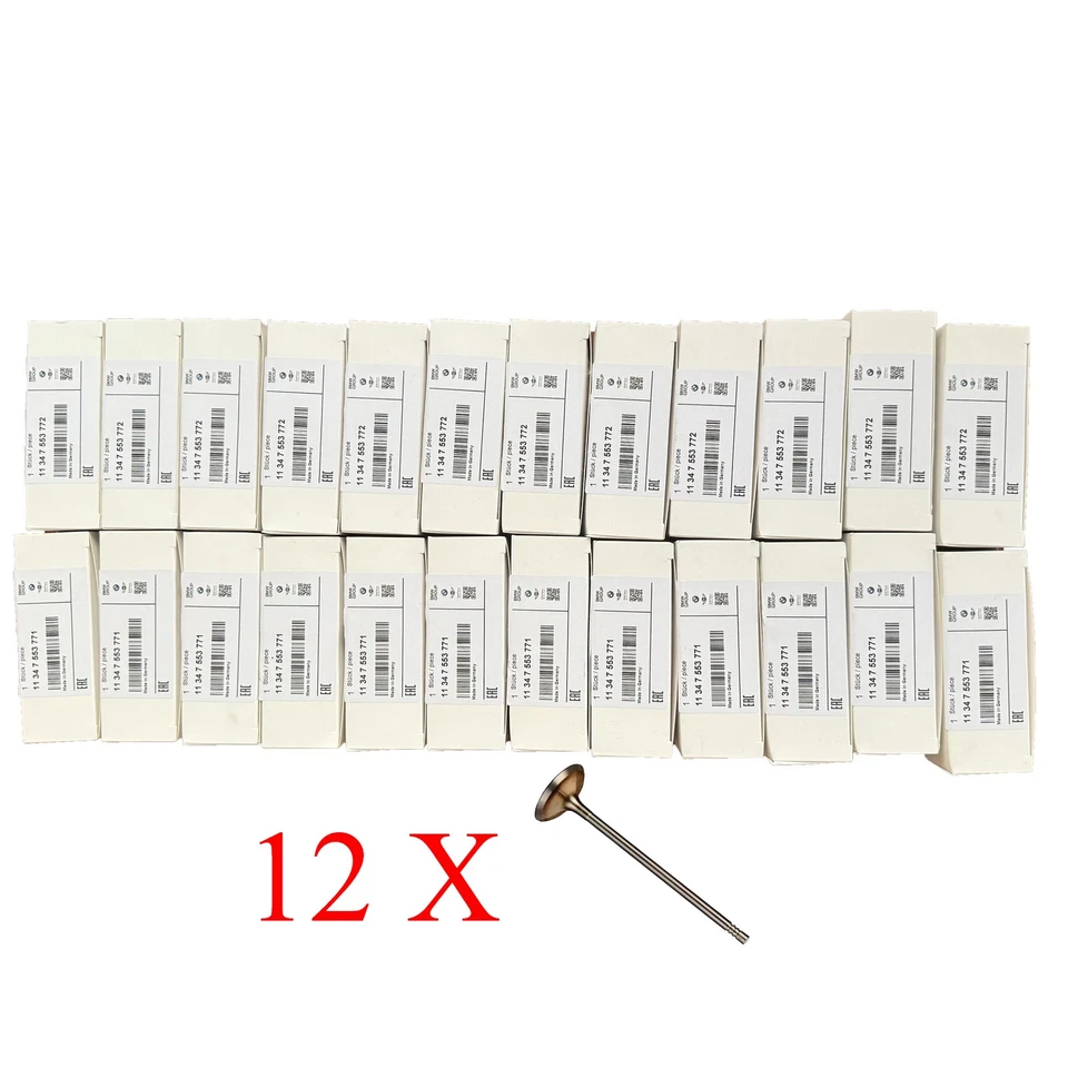 NEW 12x Intake & 12x Exhaust Valve Kit For BMW 125i 328i 528i X5 Z4 11347553771 - Image 1 of 4