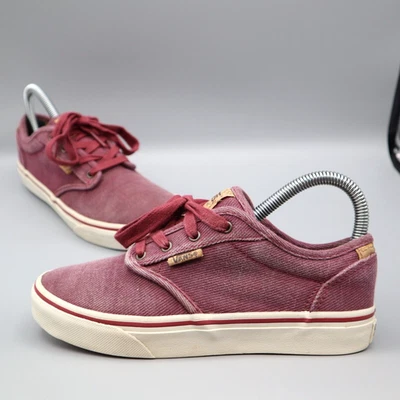 VANS Atwood Deluxe Youth Size 3.5 Sneakers Red Skate Shoes - Image 1 of 4