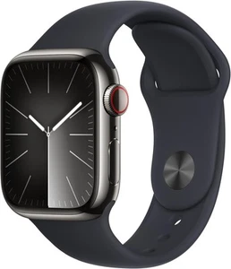 Apple Watch Series 9 45mm GPS/LTE Grafitowa obudowa Opaska o północy MRMW3LW/A Bardzo - Zdjęcie 1 z 4
