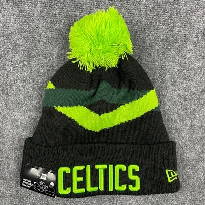 Boston Celtics Beanie New Era Knit Pom Cap Official One Size NBA BRAND NEW - Image 1 of 4