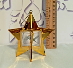 Dept 56 Christmas GOLD STAR PinWheel Ornament - WORKS (See Video)      (U85) - Picture 1 of 6