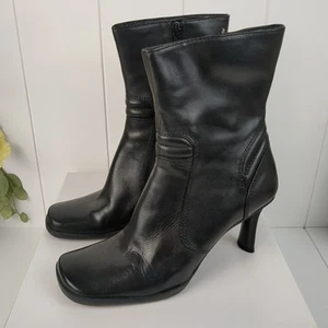 Worthington Damen Schwarz Leder Stiefeletten High Heel Bootie Größe 6,5 - Bild 1 von 9
