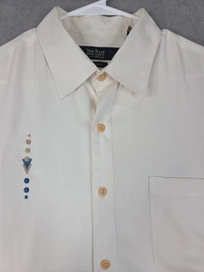 Nat Nast Luxus Originals 100 % Seide Hemd groß creme Knopfleiste Fronttasche - Bild 1 von 7