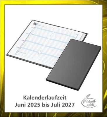 Taschen-kalender 2026, halbes Jahr 2027 Mars A6 Monatsplaner schwarz ca190x65 mm - Bild 1 von 4