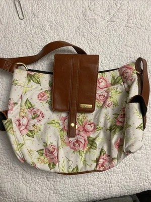 Miche Demi LaNor diseño floral retro con detalles de cuero marrón Foto 1 de 3