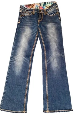 Pantalones de mezclilla para mujer Adiktd talla 8/w30 entrepierna: 34 regular lavado medio estilo: ADJ1308540-R Foto 1 de 4