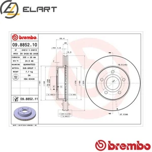 2x BRAKE DISC 09.8852.11 FOR JEEP GRAND/CHEROKEE/II DDAB 2.7L OM 665.921 2.7L - Picture 1 of 7