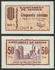 Catalunya Verges / 50 Cents 1937/Marron. 02731 Sc / UNC